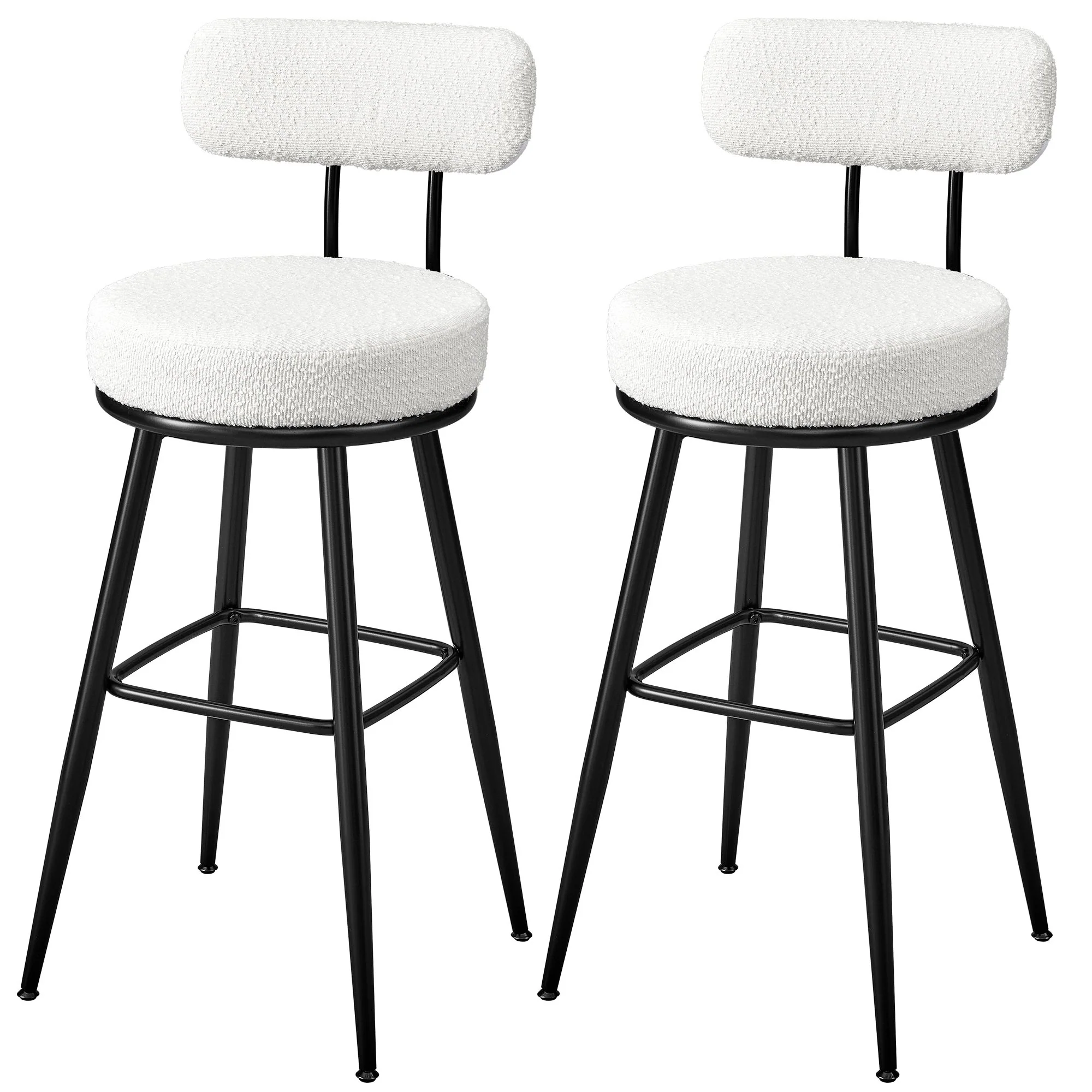 VASAGLE 360° Swivel Bar Stools Set of 2 - Image 2