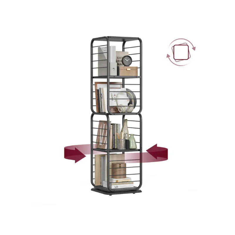 VASAGLE 4-Tier Rotating Bookshelf - Image 2