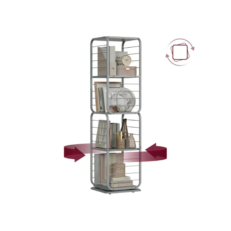VASAGLE 4-Tier Rotating Bookshelf - Image 3