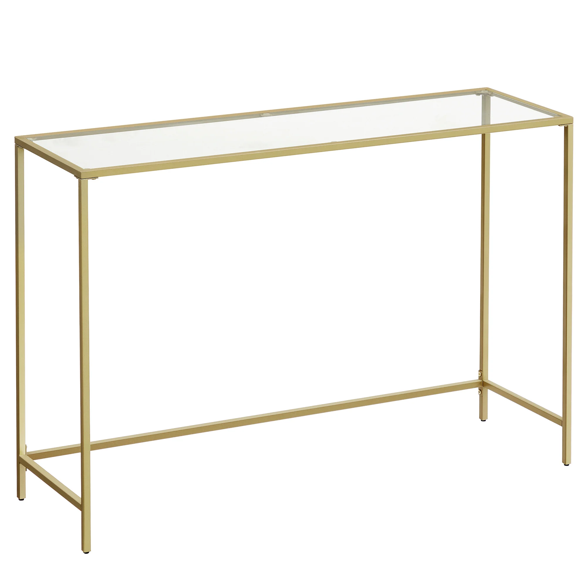 VASAGLE 47.2 Inches Console Table, Tempered Glass Sofa Table, Modern Entryway Table
