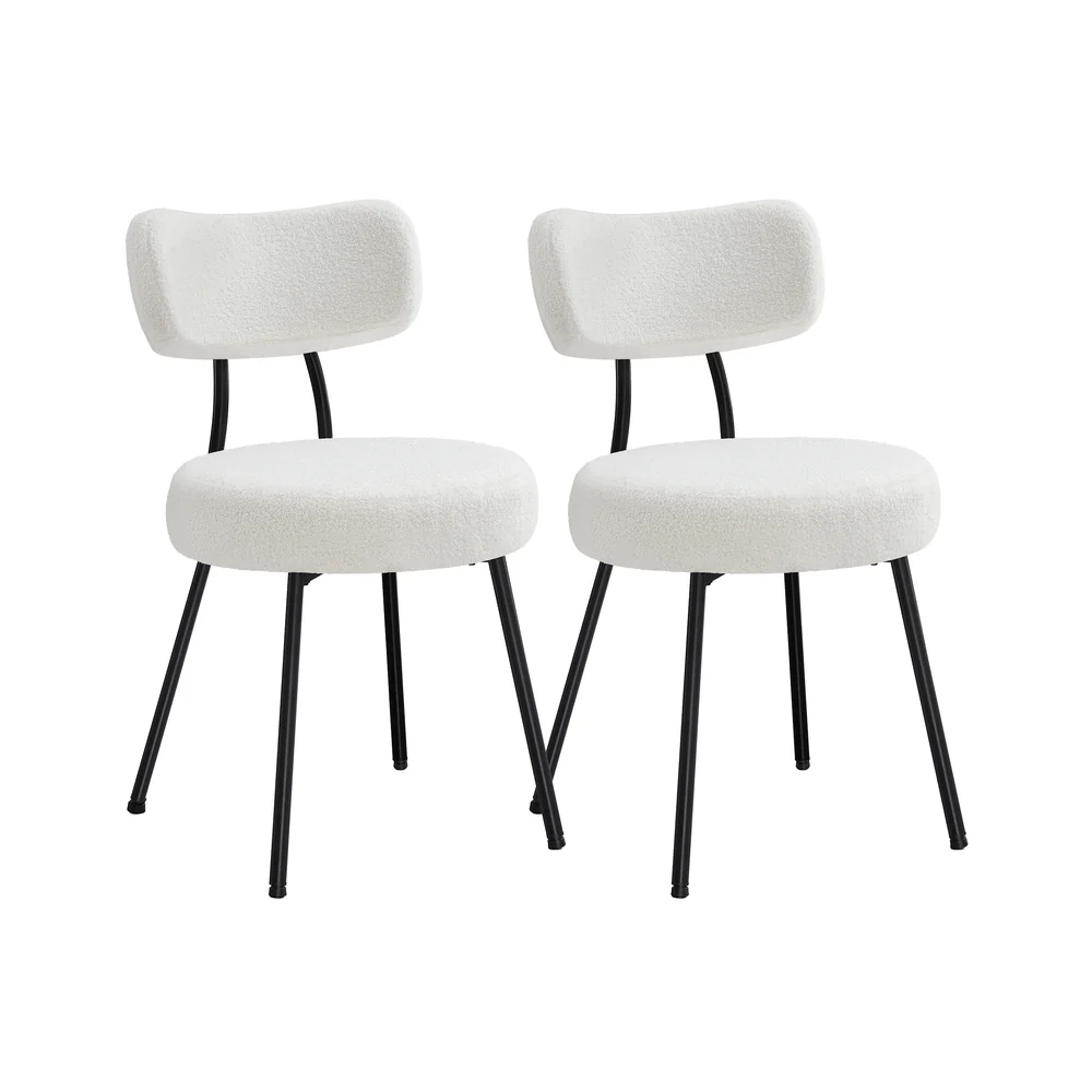 Teddy Fleece Dining Chairs Set of 2