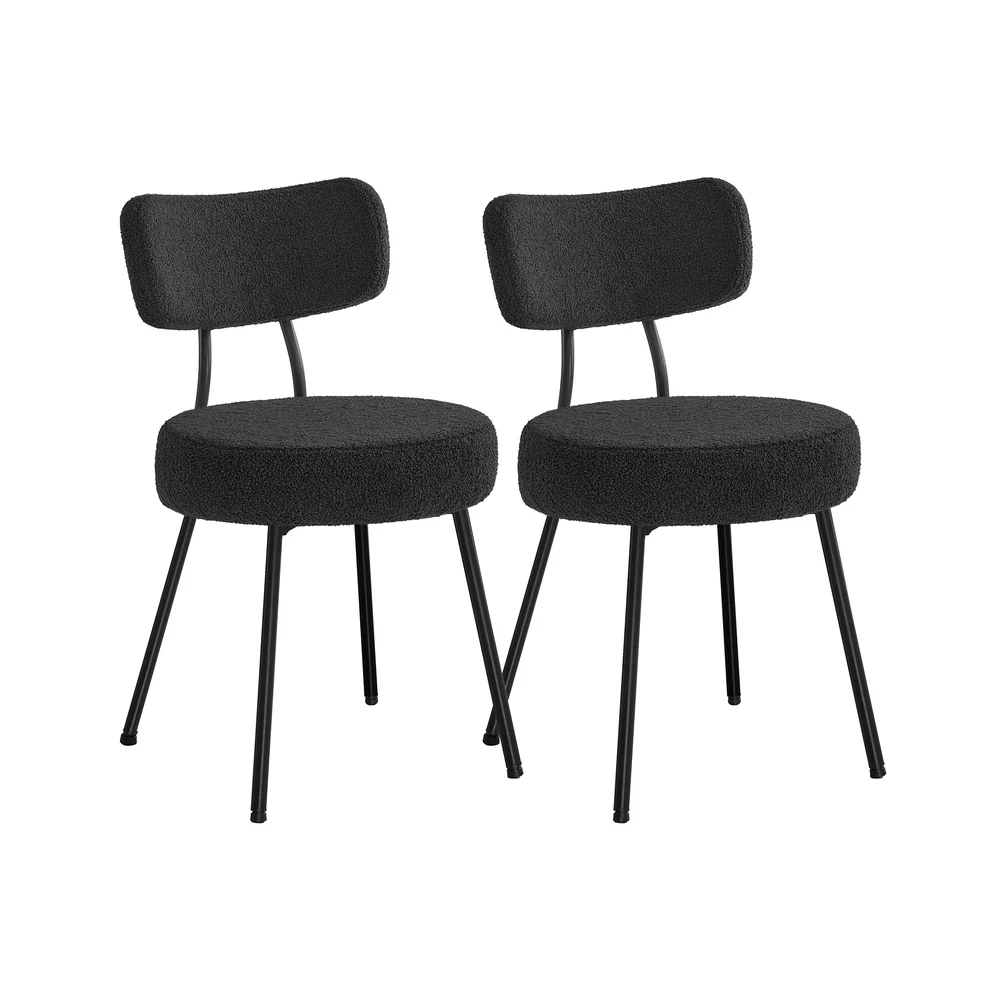 Teddy Fleece Dining Chairs Set of 2 - Image 2