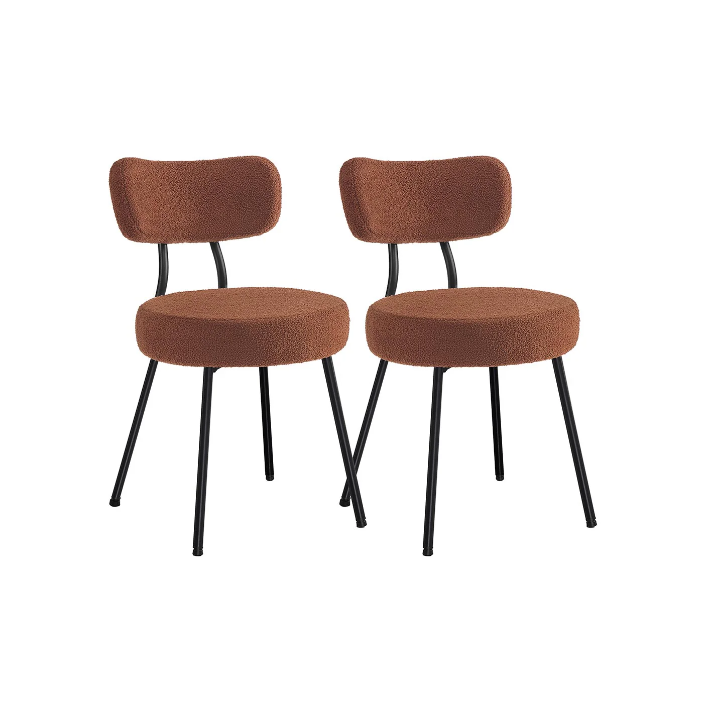 Teddy Fleece Dining Chairs Set of 2 - Image 3