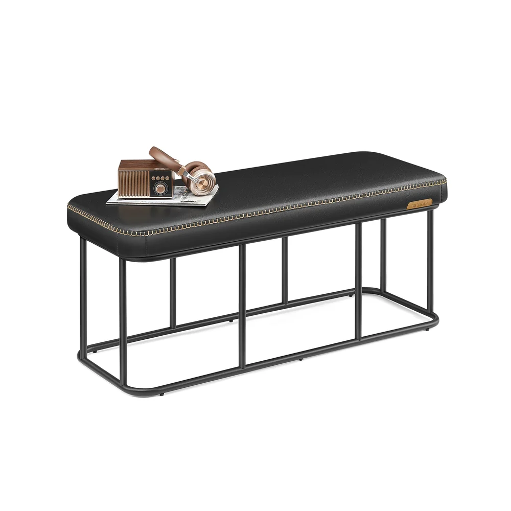 EKHO Collection - Storage Bench with Steel for Entryway - Image 2