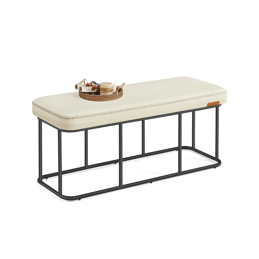 EKHO Collection - Storage Bench with Steel for Entryway - Image 3