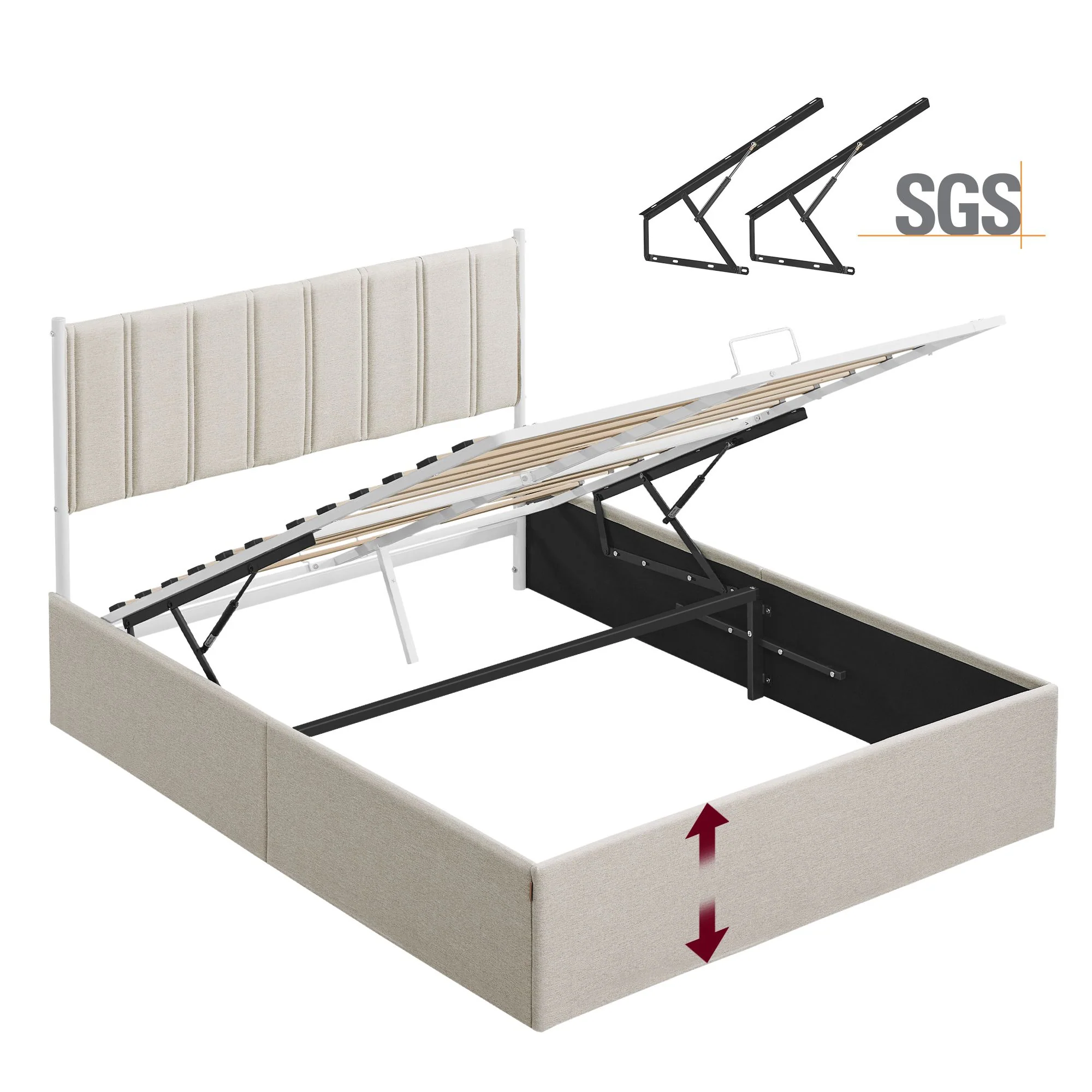 Lift Up Storage Bed Frame Queen Size - Image 2