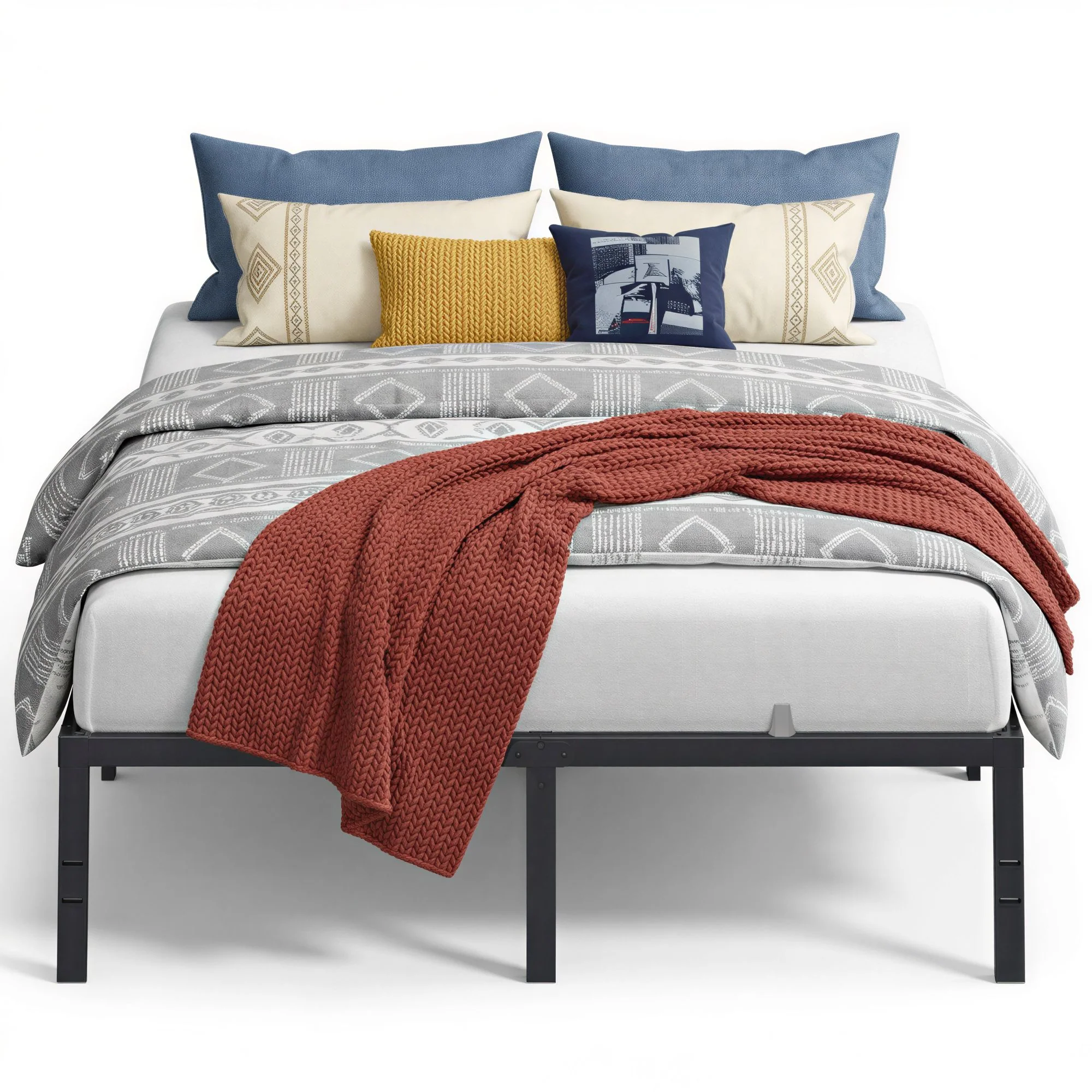 Metal Bed Frame with Under-Bed Storage - Image 3