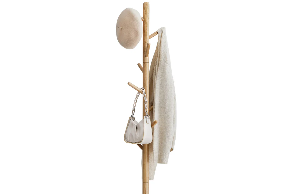 VASAGLE Perchero de Madera Maciza