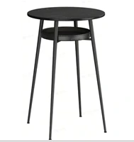 VASAGLE Round Storage Bar Table