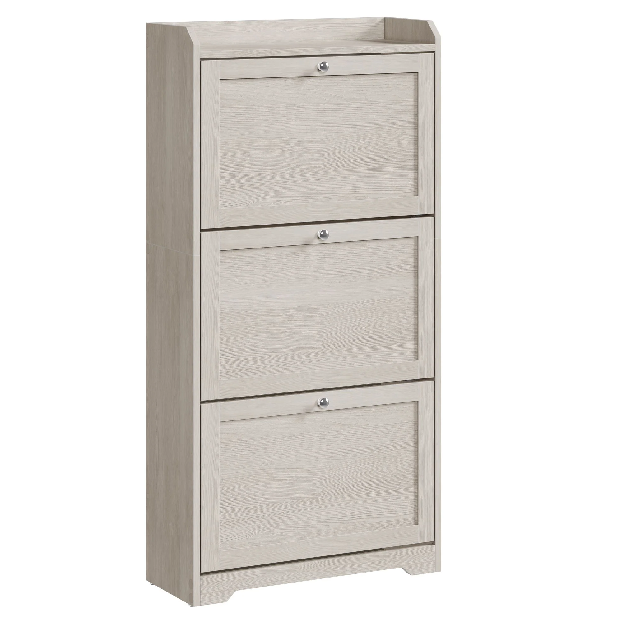 Shoe cabinet with flip drawers and adjustable dividers - Image 2
