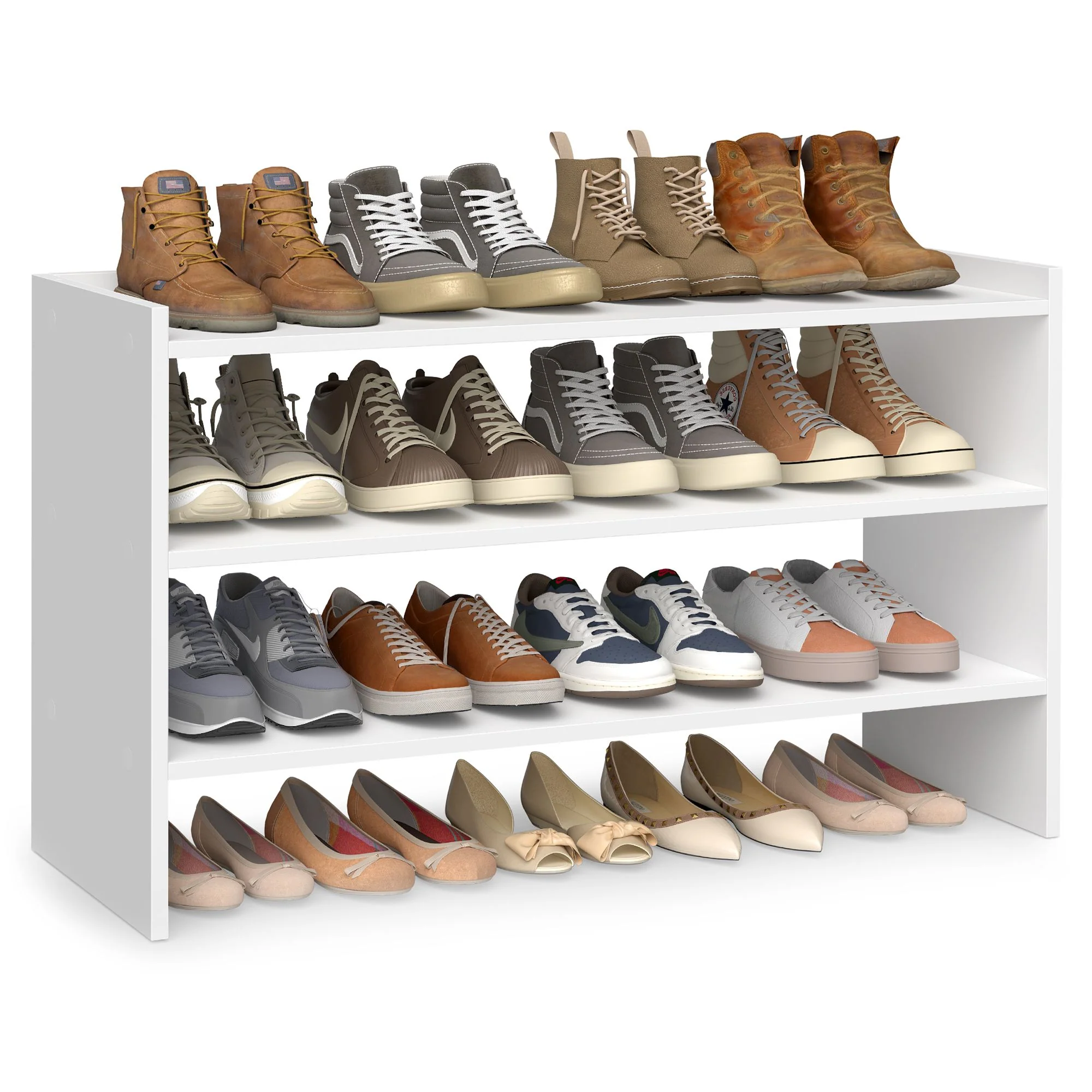 VASAGLE Shoe Rack for Closet, Stackable Shoe Organizer Shelf for Entryway - Image 2