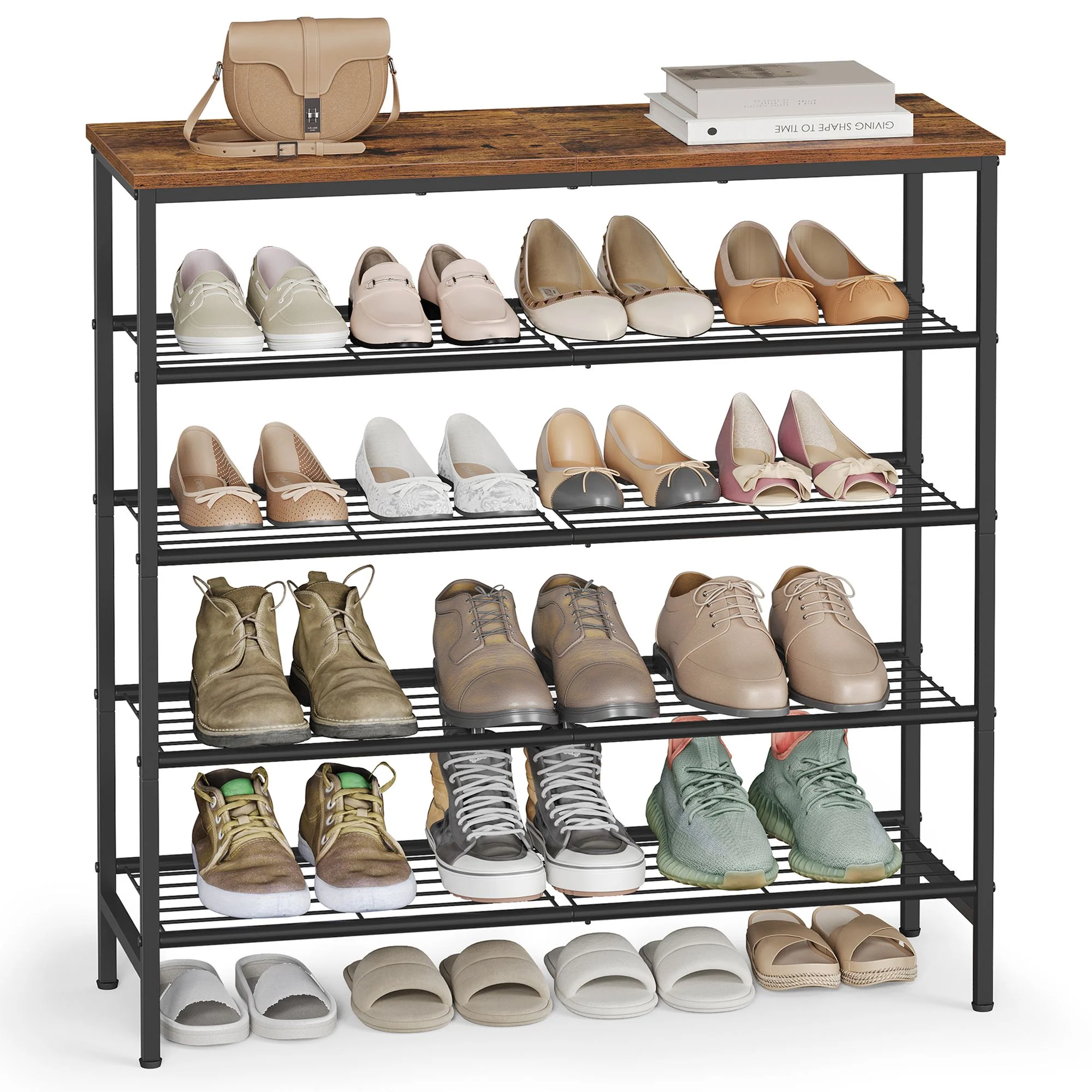 VASAGLE Shoe Rack, Shoe Storage Rack for Closet, Entryway, Living Room - Image 2