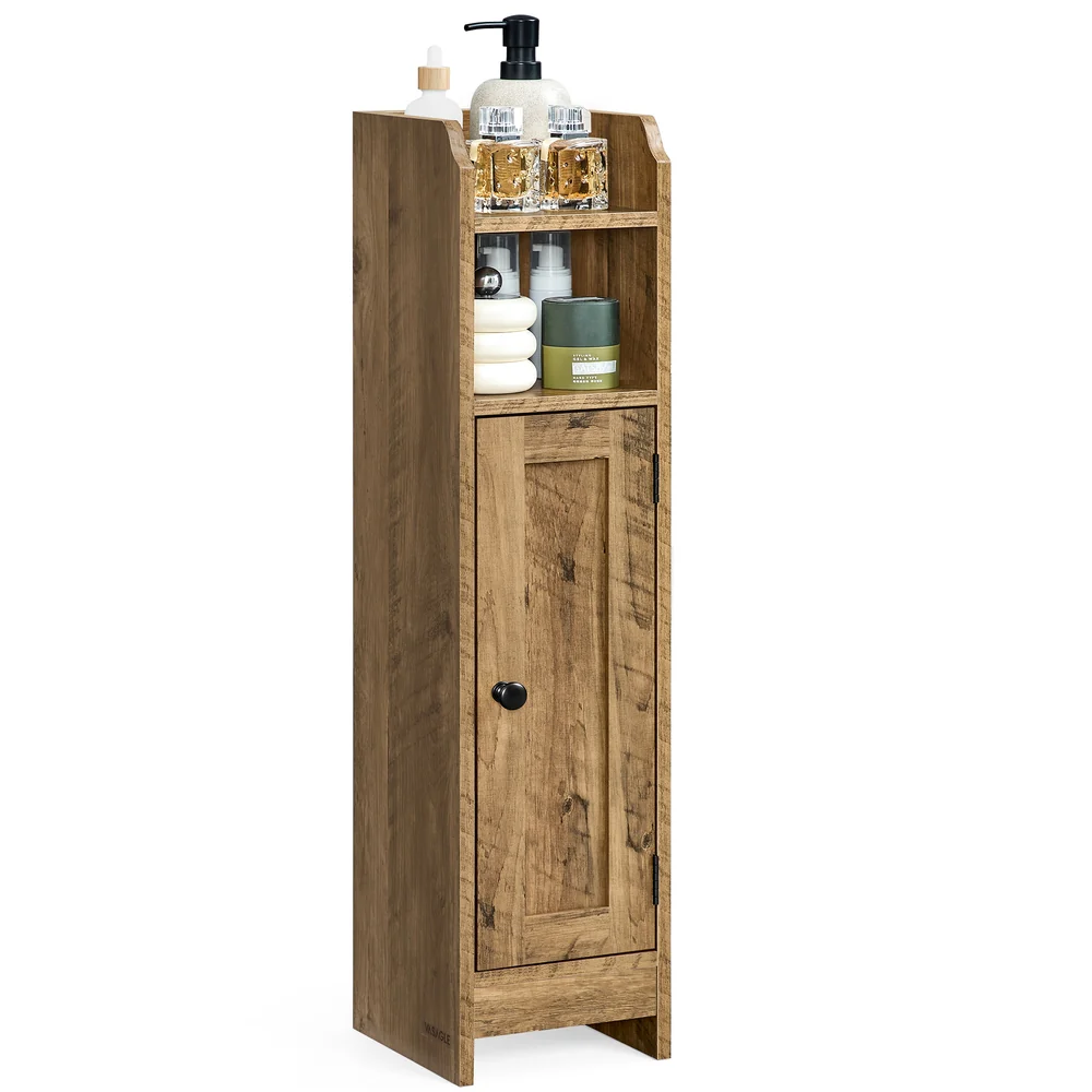 Small Bathroom Storage Corner Floor Cabinet with Door
