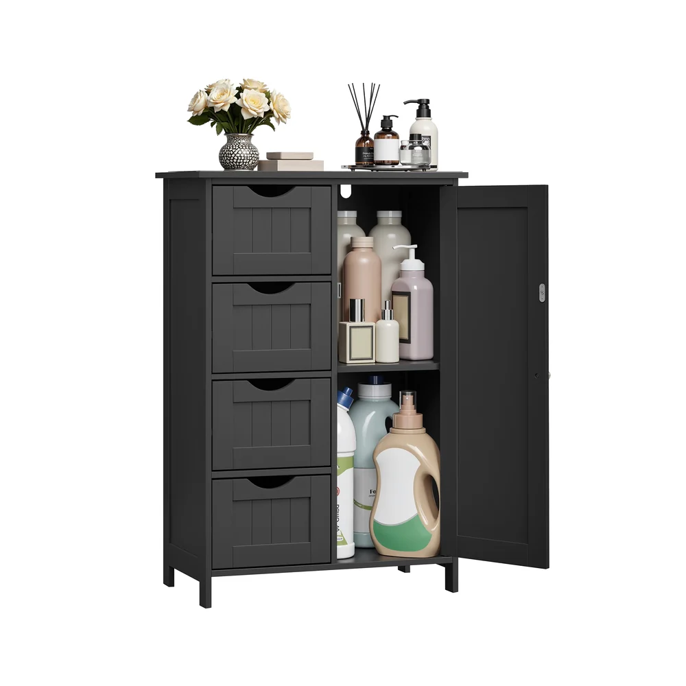Sofie Collection - Storage Cabinet with Drawers, Freestanding Floor Cabinet with Door - Image 3