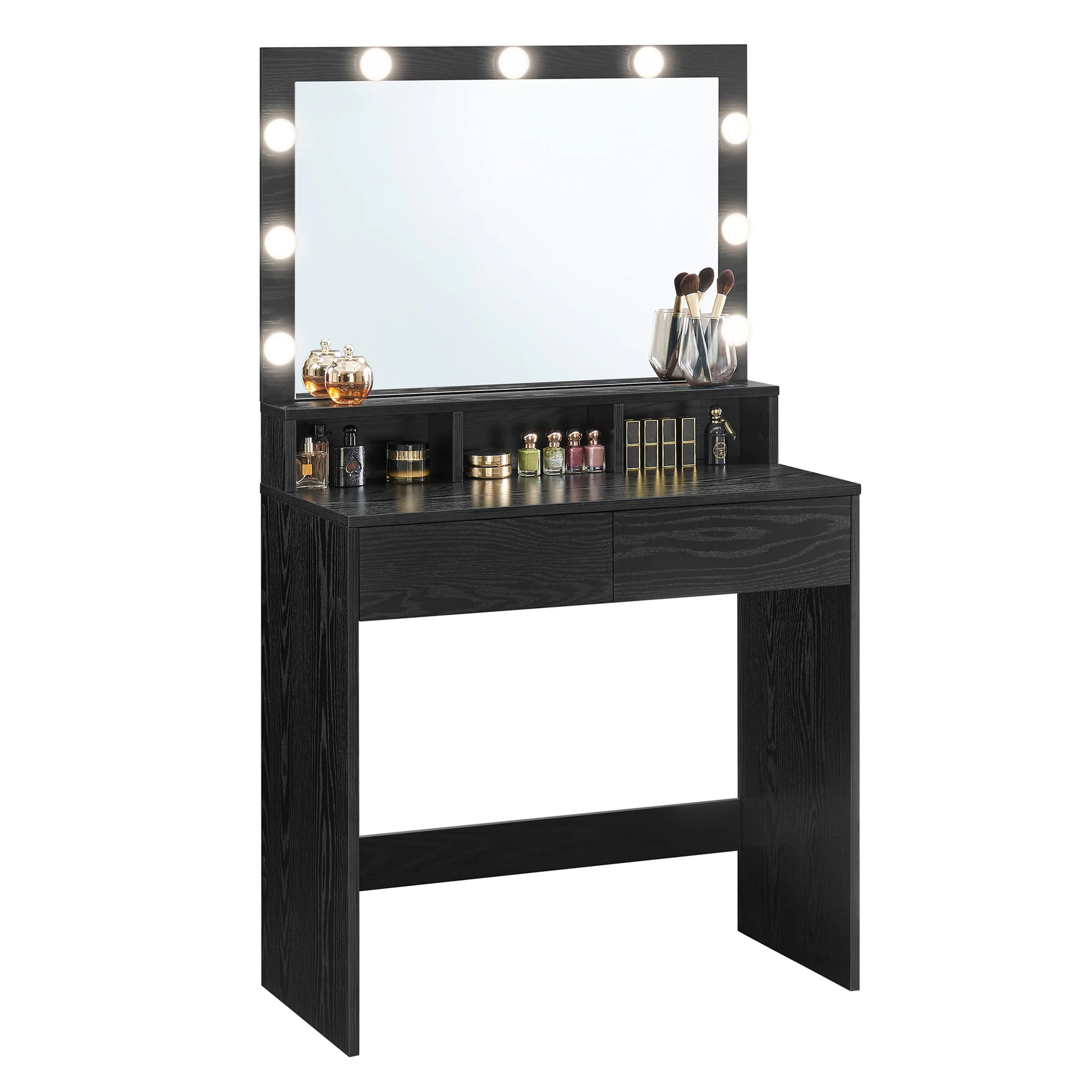 VASAGLE Vanity Desk with Mirror and Lights
