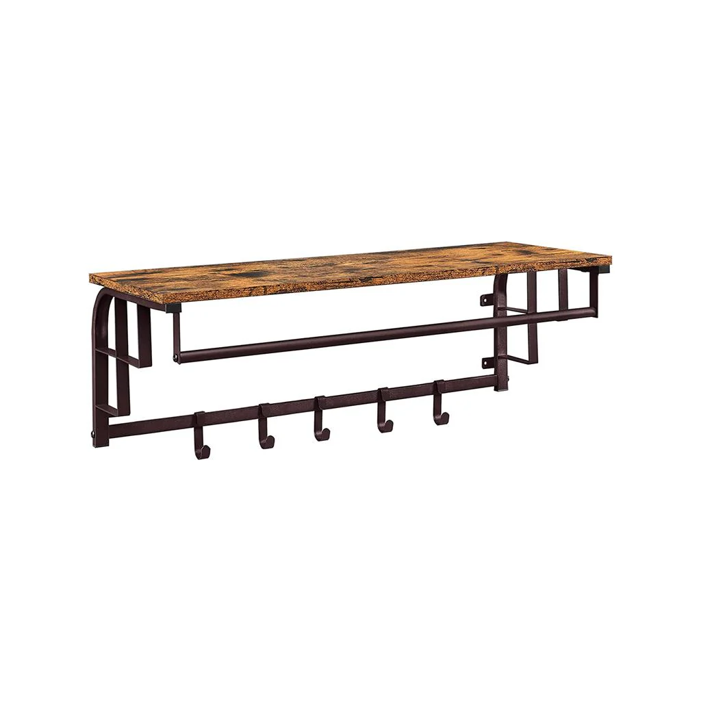 Wall Hook Rack with Hanging Rail